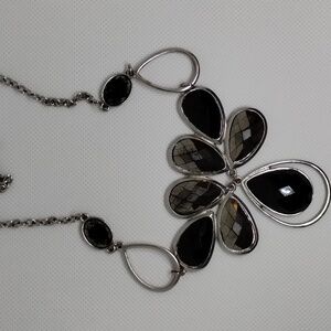 Black silver and gunmetal necklace